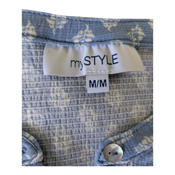 Blue and White mySTYLE Blouse/Top. Size M. - Picture 4 of 6